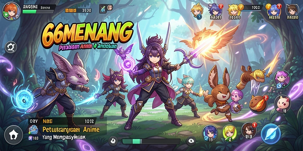 Tampilan game Anime yang menarik dan interaktif.