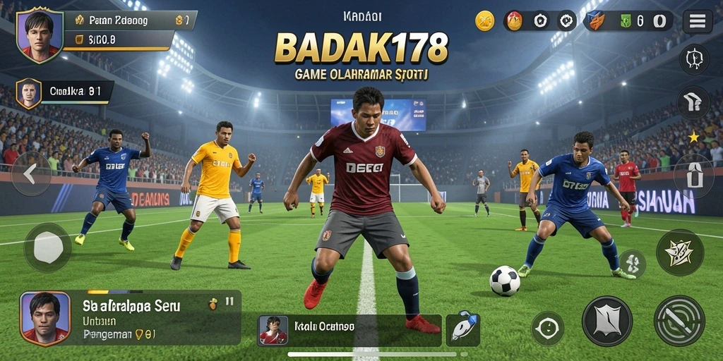 Tampilan menarik dari gameplay olahraga di BADAK178.