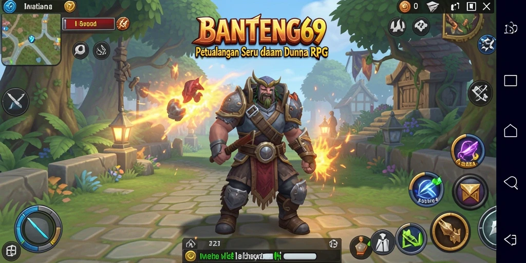 Tampilan gameplay RPG di BANTENG69 yang penuh aksi.