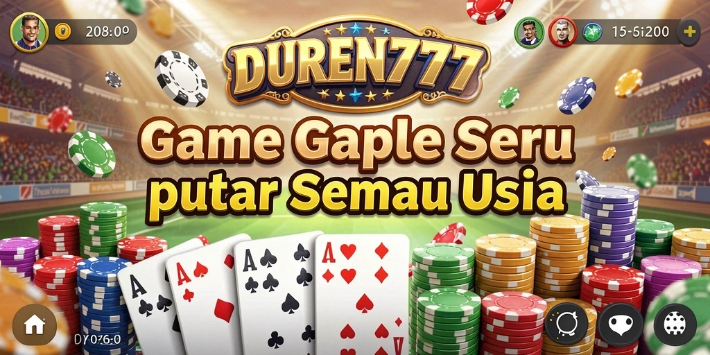 Screenshot gameplay DUREN777 yang menampilkan suasana bermain Gaple.