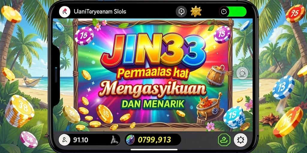 Tampilan menarik dari gameplay JIN33 yang penuh warna dan fitur slot.
