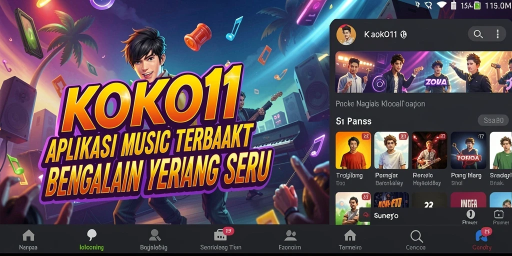 Screenshot KOKO11 menampilkan gameplay musik yang interaktif dan menarik.