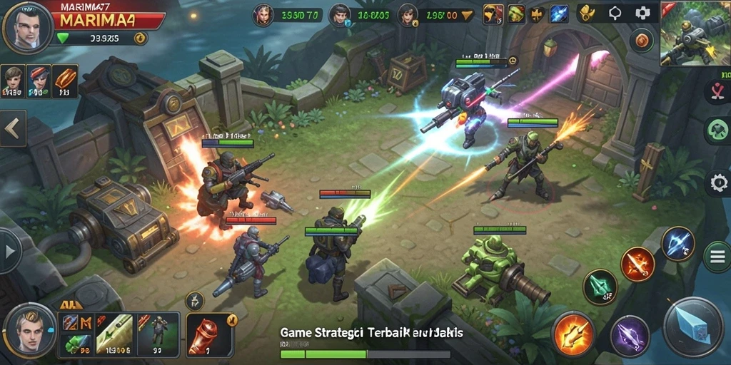 Tampilan menarik dari gameplay <strong>MARIMA77</strong> saat menggambarkan pertempuran strategi yang intens.