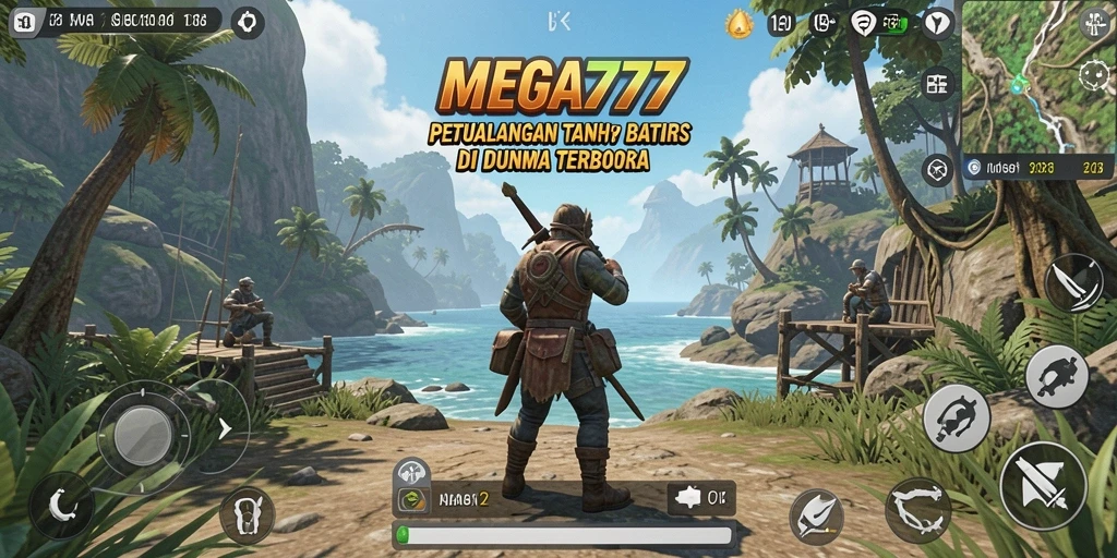 Screenshot gameplay MEGA777 menampilkan dunia terbuka yang menakjubkan.