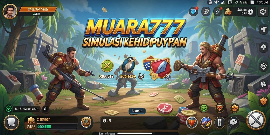 Tampilan gameplay <strong>MUARA777</strong> yang menunjukkan interaksi karakter.