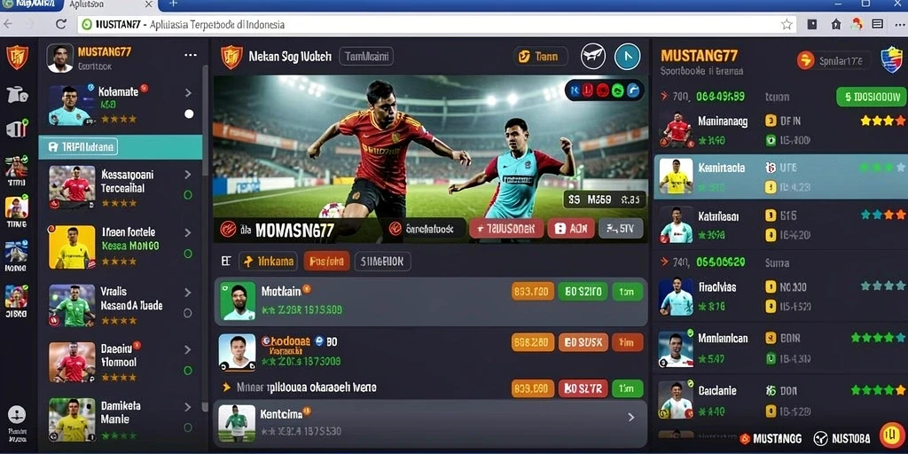 Screenshot gameplay Sportsbook MUSTANG77 yang menarik dan interaktif.
