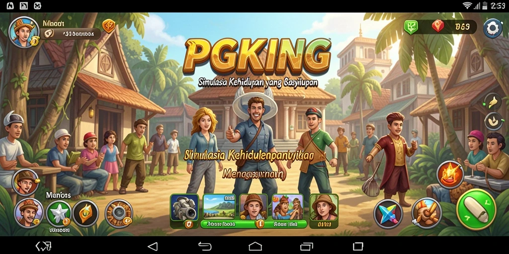 Tangkapan layar PGKING menampilkan pengalaman gameplay Simulation yang mendalam.