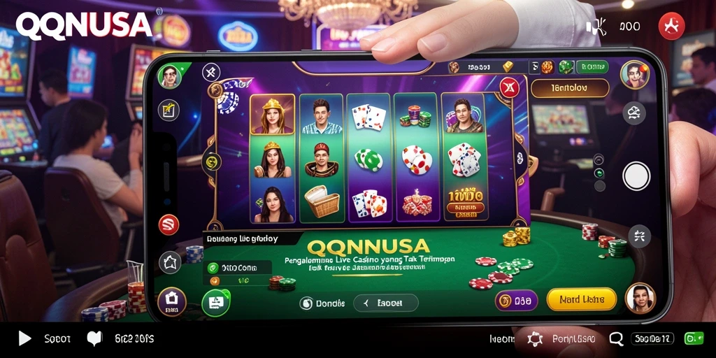 Tampilan menarik dari gameplay Live Casino di QQNUSA.