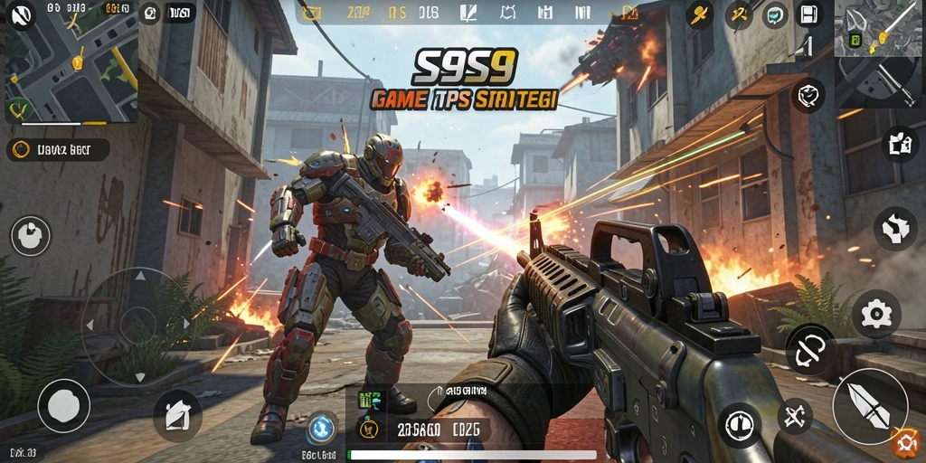Gameplay aktif S9S9 dengan aksi tembak-menembak yang seru.