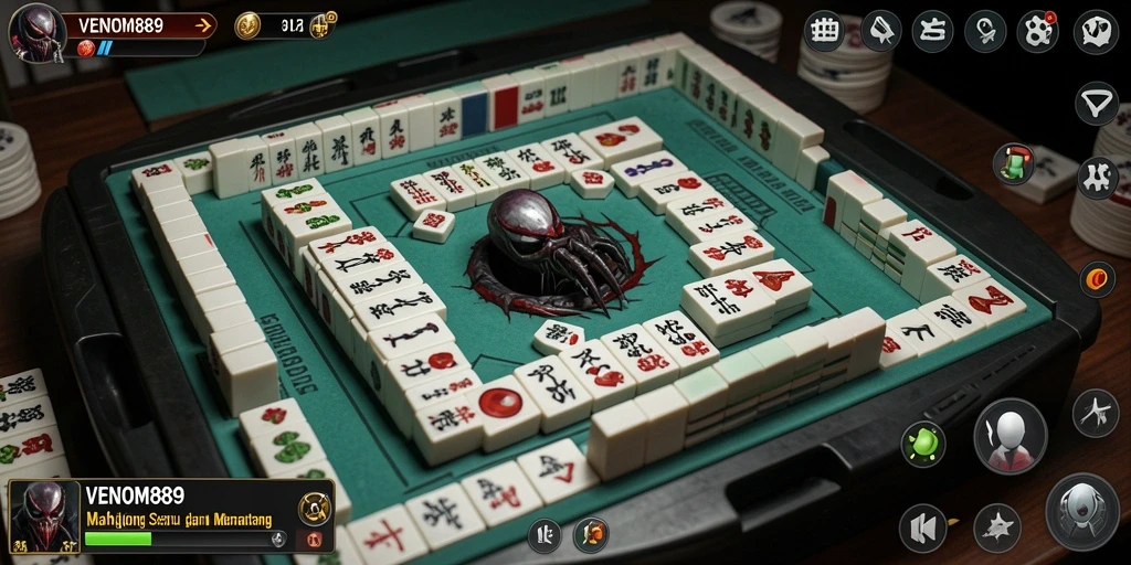 Tampilan gameplay Mahjong yang mengasyikkan di VENOM889.