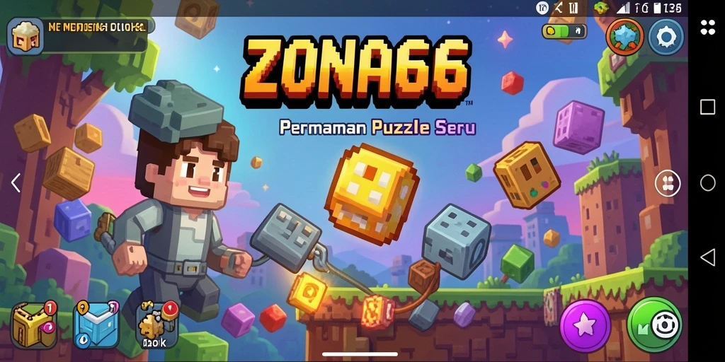 Tangkapan layar ZONA66 menampilkan gameplay Puzzle seru dan menantang.